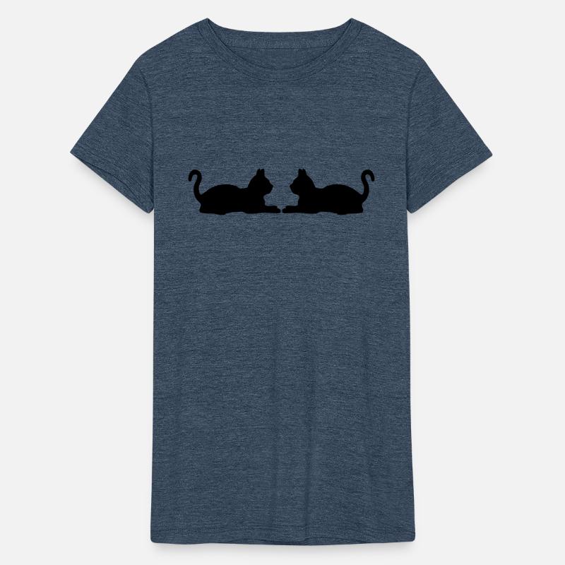 2 lying cats silhouette