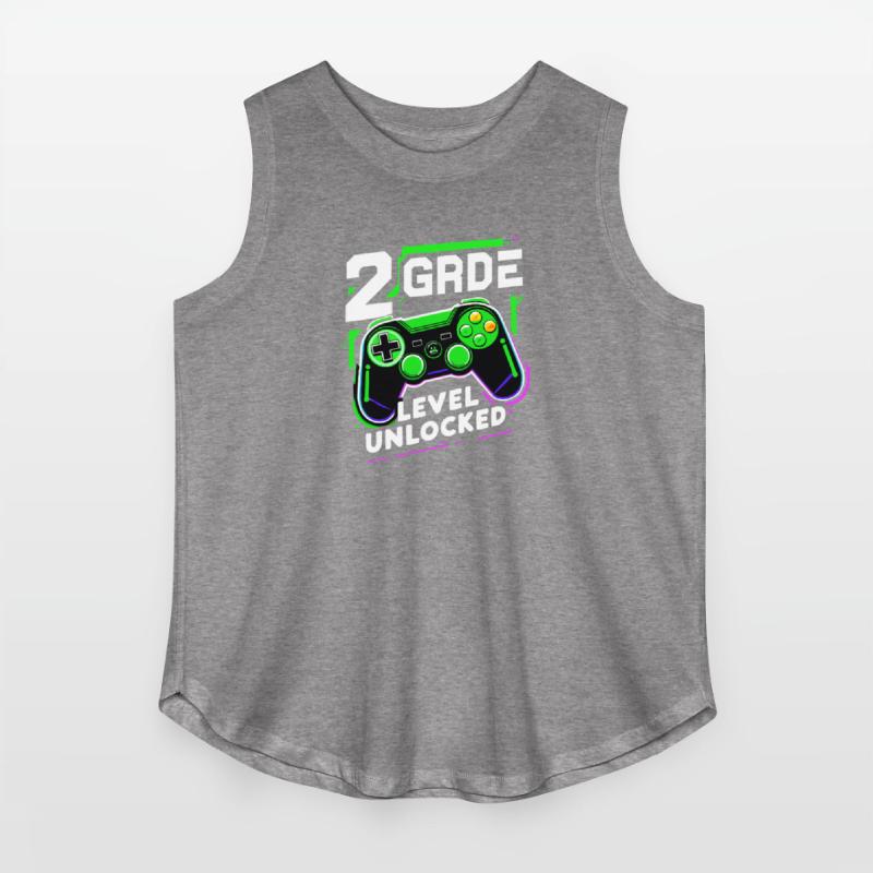 2nd Grade Level Unlocked Gaming Tee