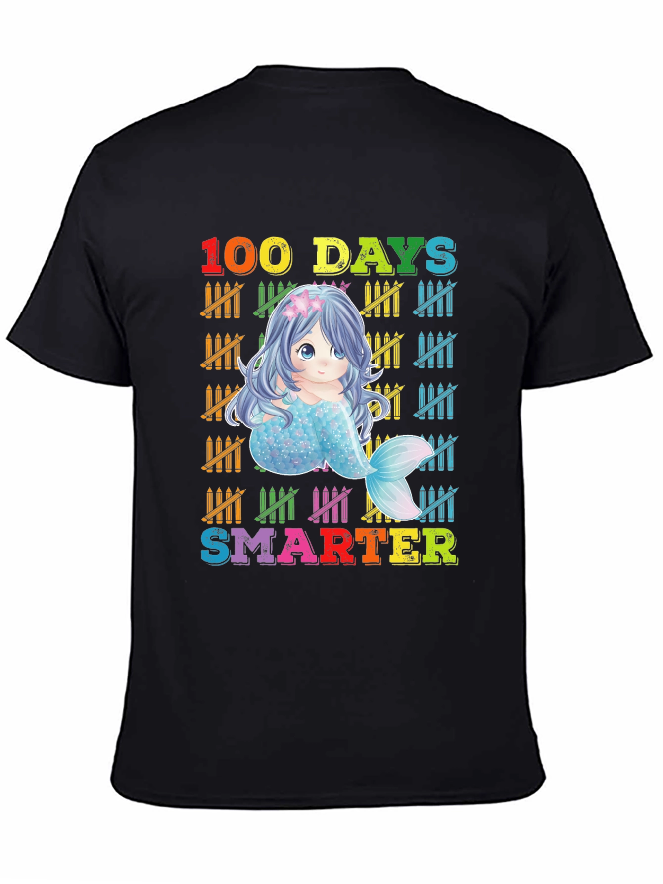 100 Days Smarter Kids Mermaid Graphic Tee