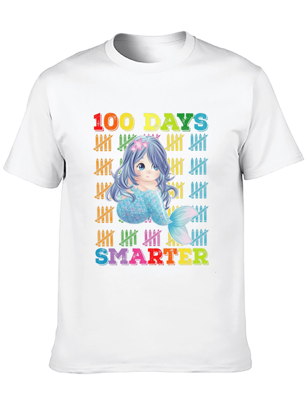 100 Days Smarter Kids Mermaid Graphic Tee