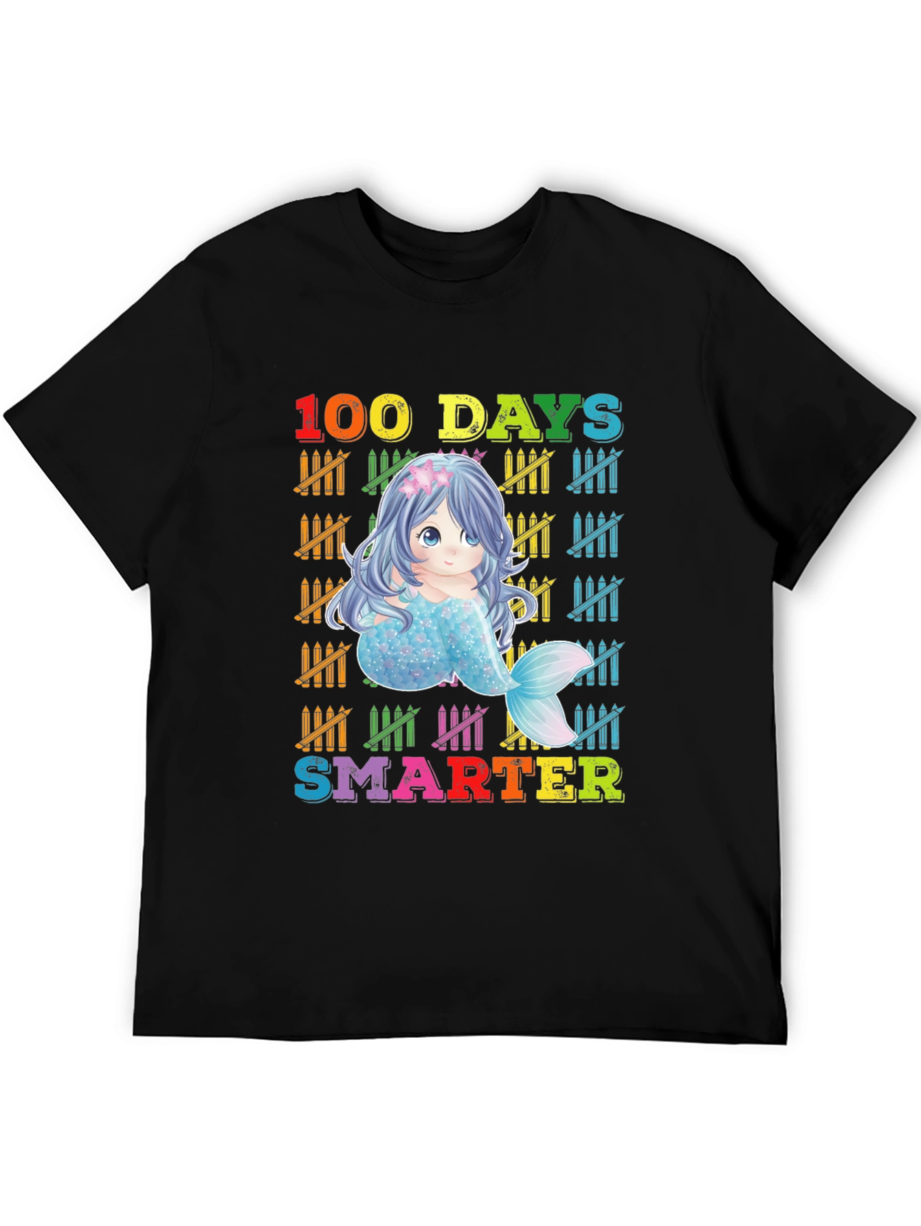 100 Days Smarter Kids Mermaid Graphic Tee