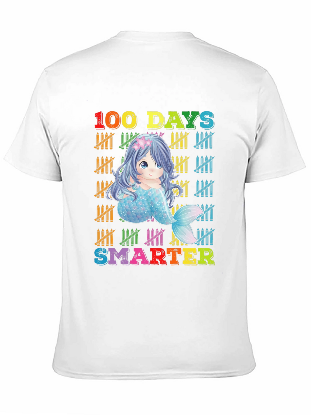 100 Days Smarter Kids Mermaid Graphic Tee