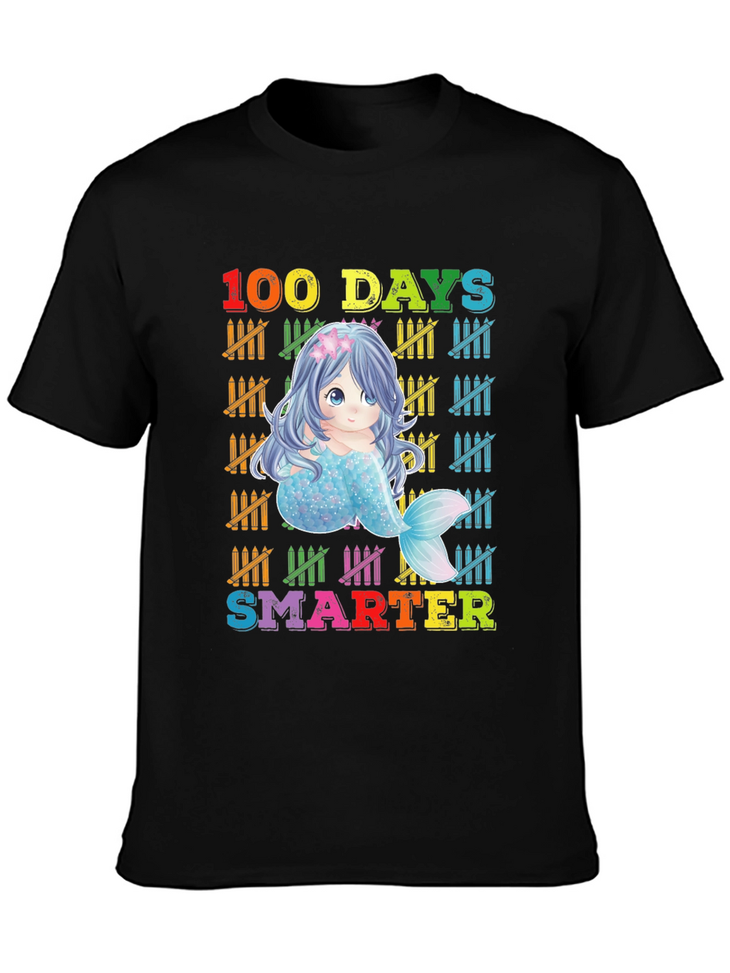 100 Days Smarter Kids Mermaid Graphic Tee