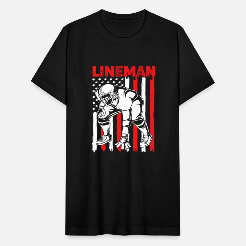 4th Of July Patriotic Football Lineman