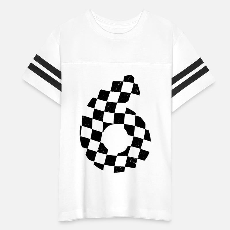 6th Birthday Checkered Number 6 Car Racing Flag