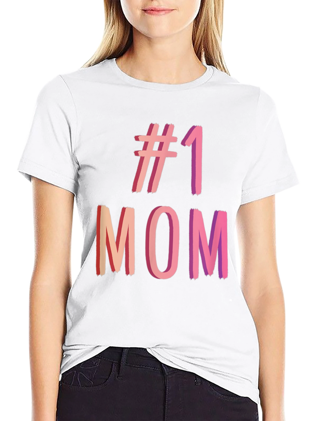 #1 Mom Graphic Tee - Black T-Shirt