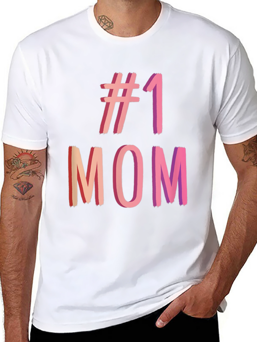 #1 Mom Graphic Tee - Black T-Shirt