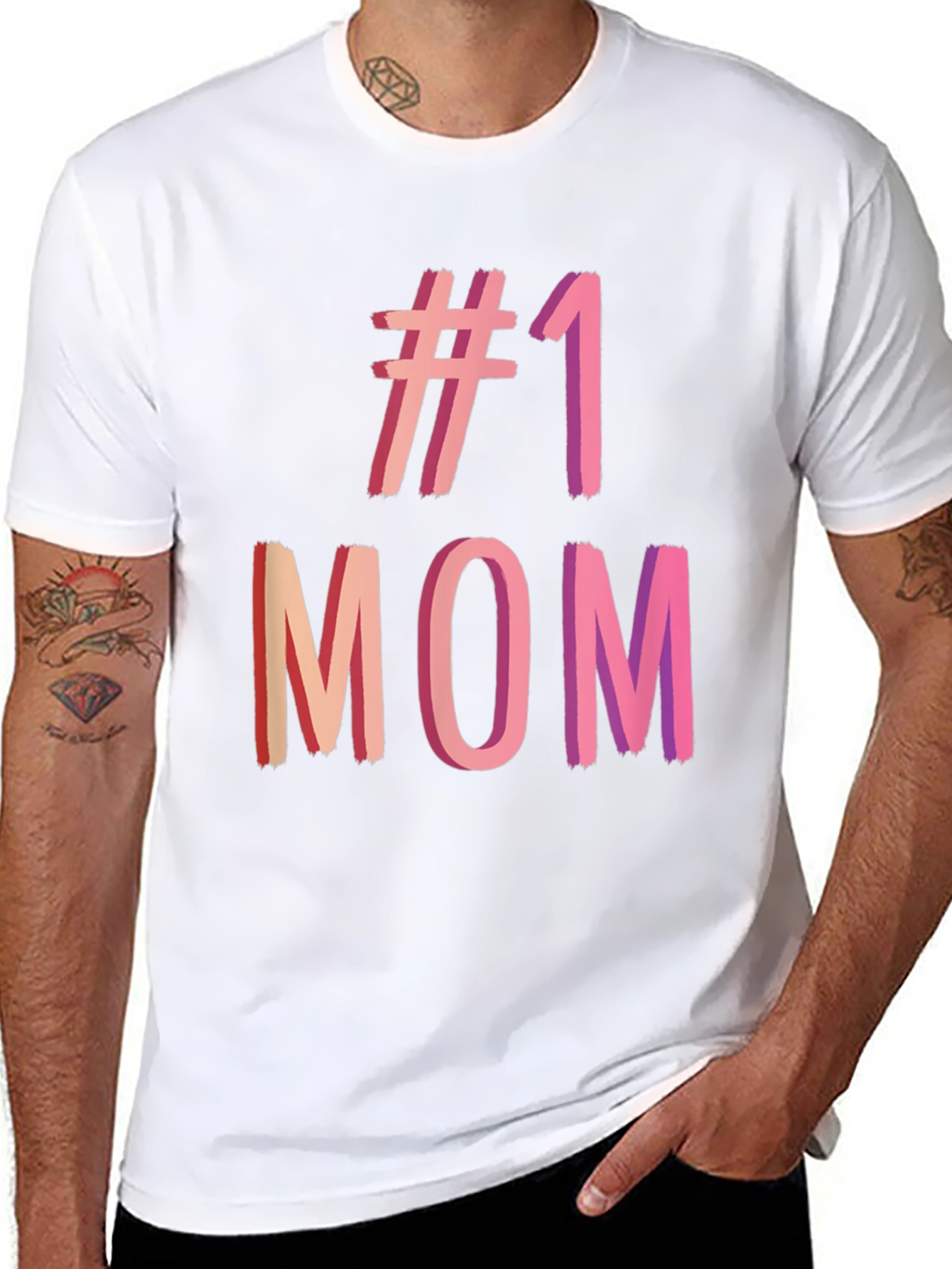 #1 Mom Graphic Tee - Black T-Shirt