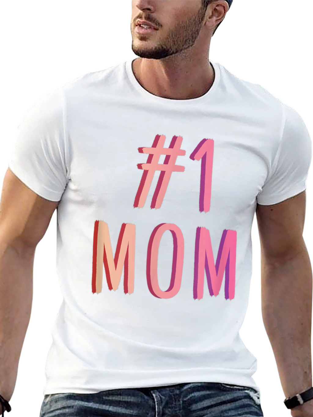 #1 Mom Graphic Tee - Black T-Shirt