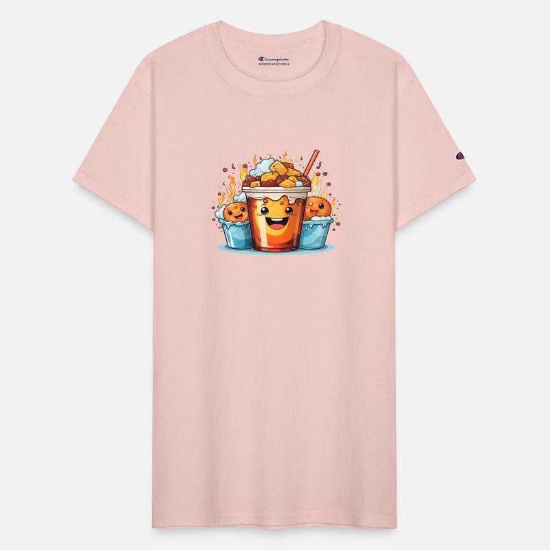 A cute kawaii style cinema soda cup with a smiling