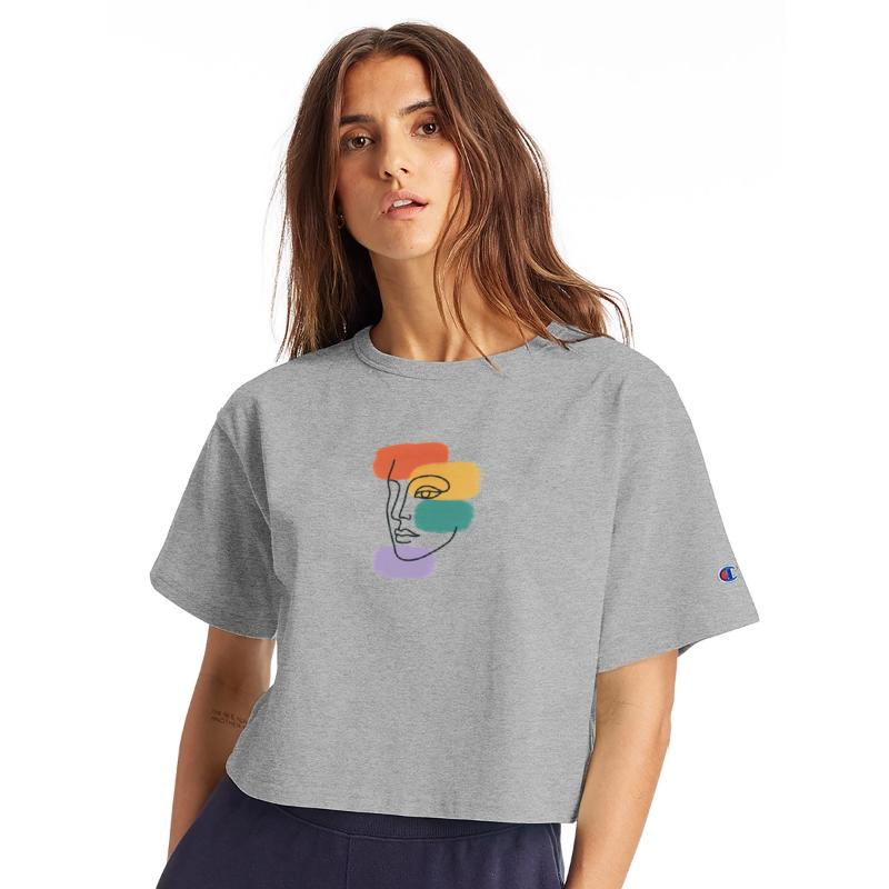 Abstract Line Art with Pastel Color Blocks