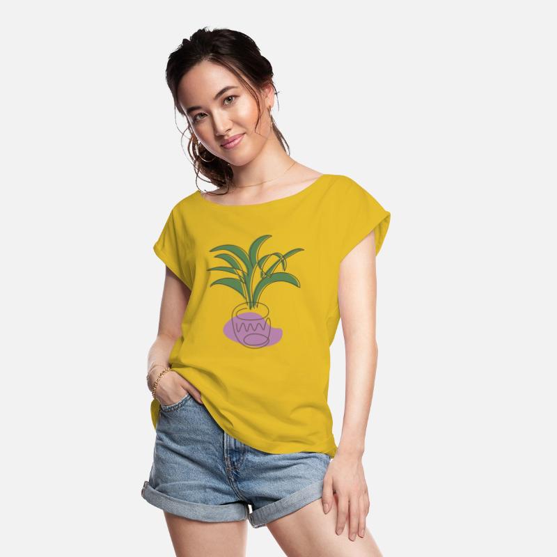 Abstract sketch home plant continuous line drawing