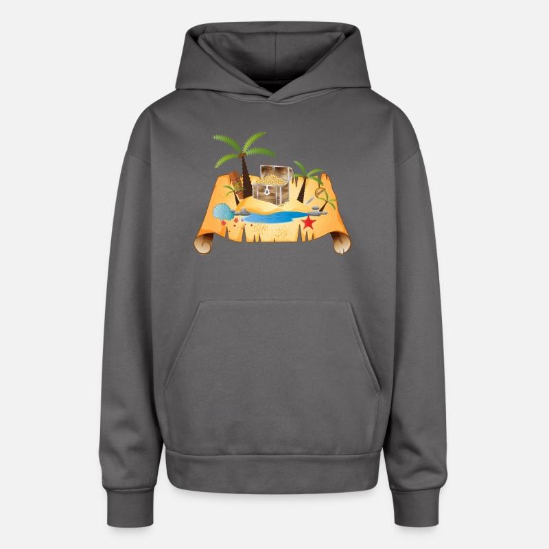 Adventurous Treasure Map with Gold Chest