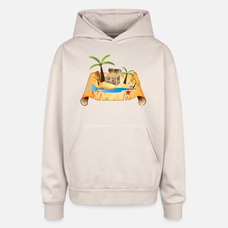 Adventurous Treasure Map with Gold Chest