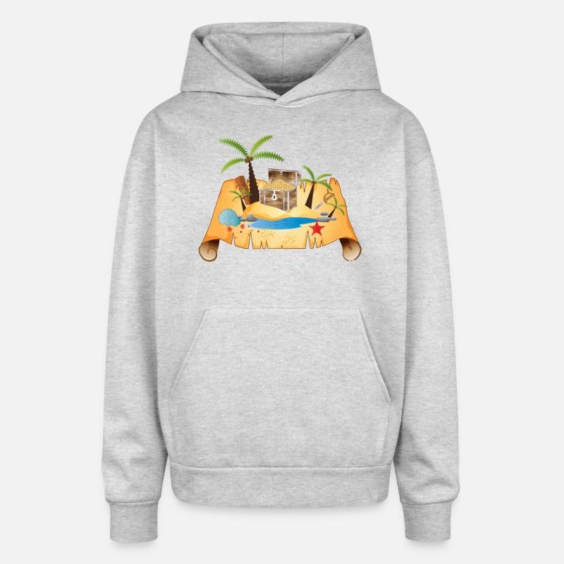 Adventurous Treasure Map with Gold Chest