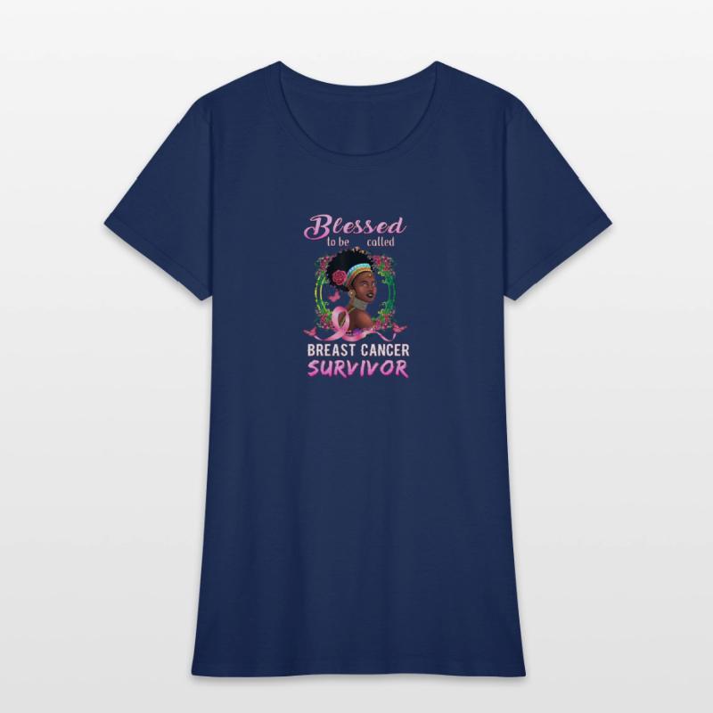 African American Breast Cancer Shirts Women Blesse