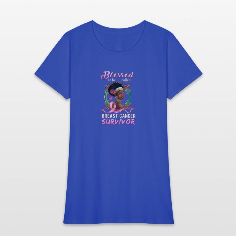 African American Breast Cancer Shirts Women Blesse