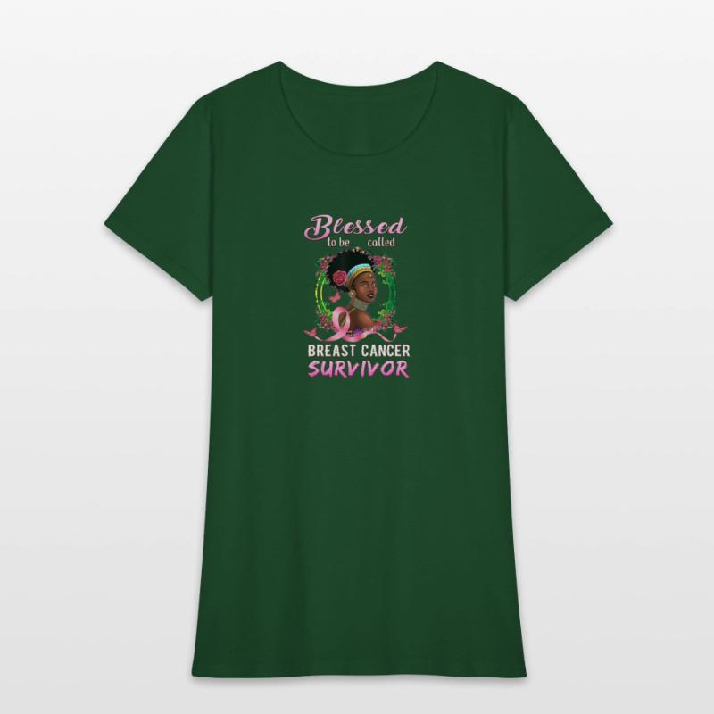 African American Breast Cancer Shirts Women Blesse