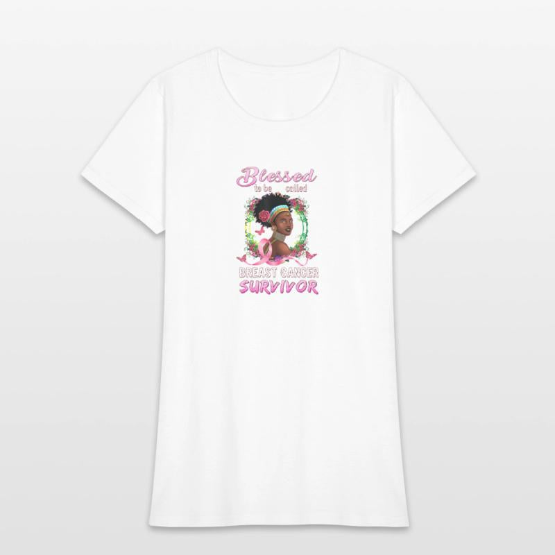 African American Breast Cancer Shirts Women Blesse