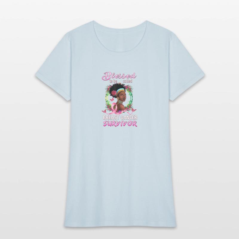 African American Breast Cancer Shirts Women Blesse