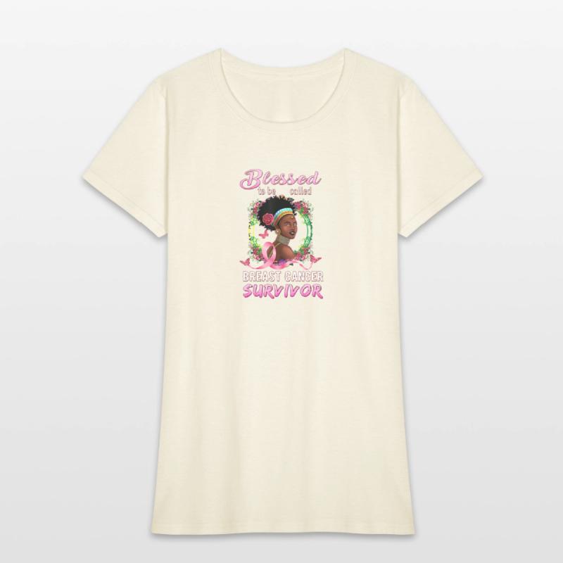 African American Breast Cancer Shirts Women Blesse