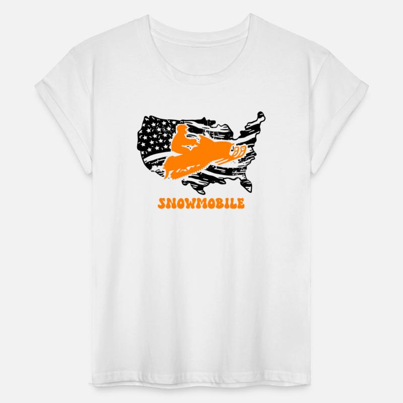American Flag Snowmobile Funny Snowmobiling