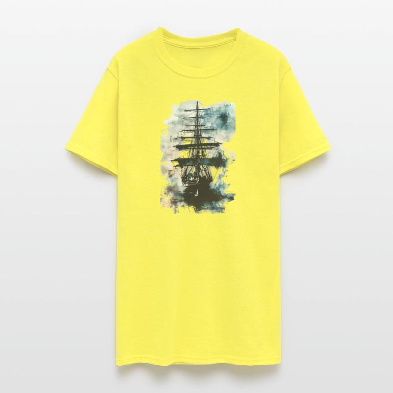 American Ox Apparel: Watercolor Sailing Ship.