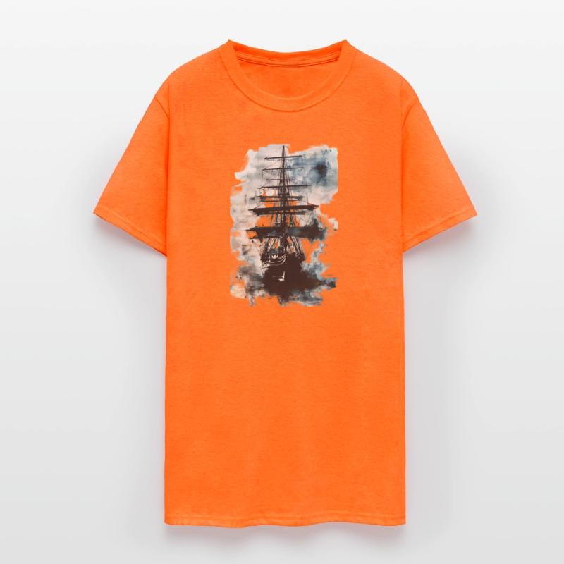 American Ox Apparel: Watercolor Sailing Ship.