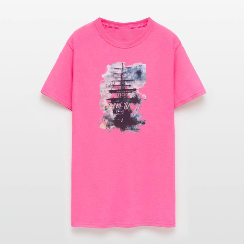 American Ox Apparel: Watercolor Sailing Ship.