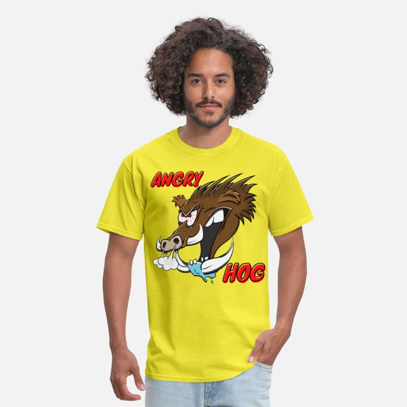 "Angry Hog" Wild Hog Cartoon Boar Funny Pig Head
