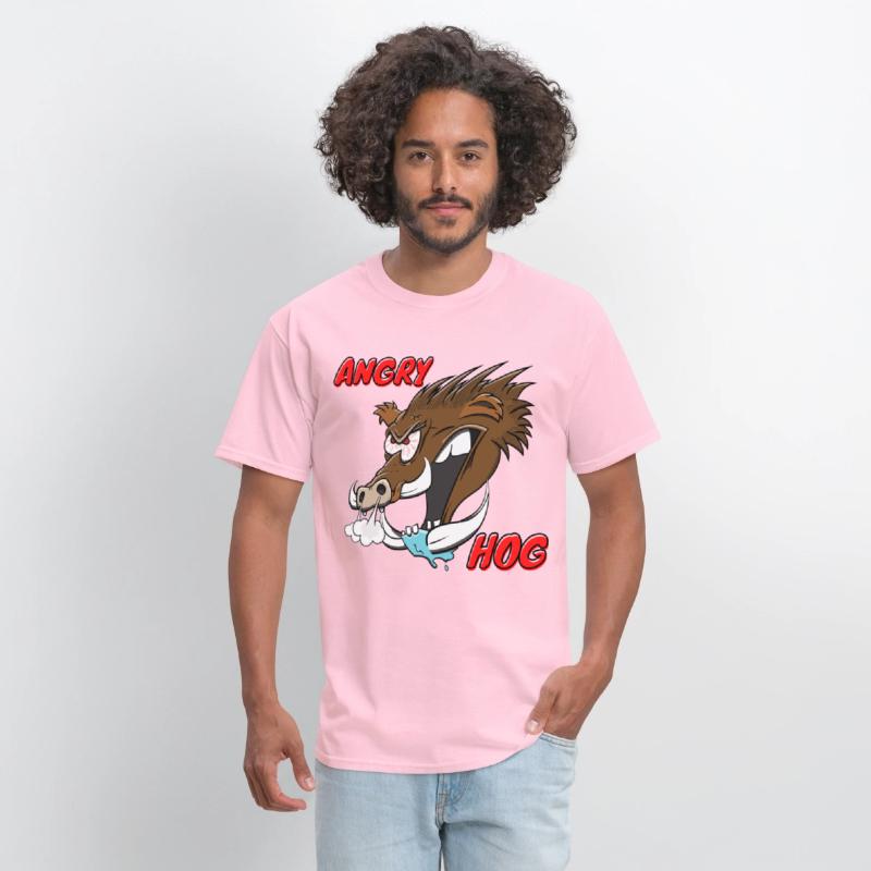 "Angry Hog" Wild Hog Cartoon Boar Funny Pig Head