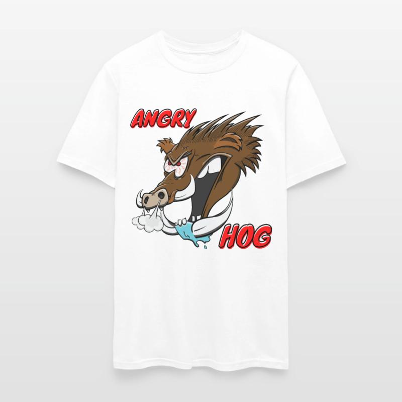 "Angry Hog" Wild Hog Cartoon Boar Funny Pig Head