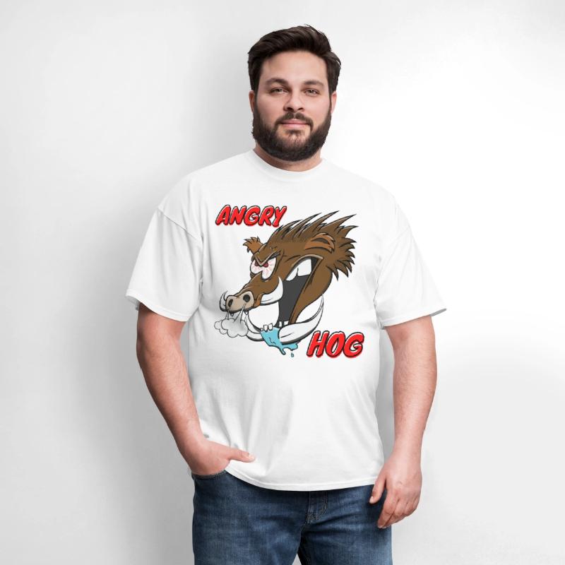 "Angry Hog" Wild Hog Cartoon Boar Funny Pig Head