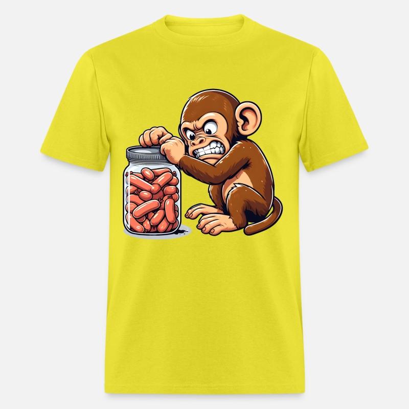 Angry monkey, locked glass