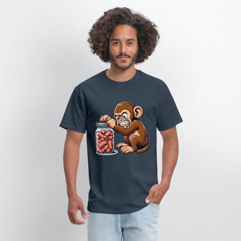 Angry monkey, locked glass