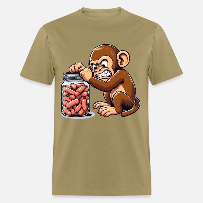 Angry monkey, locked glass