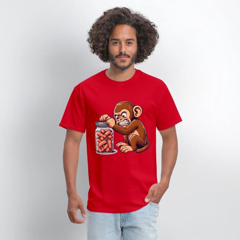 Angry monkey, locked glass