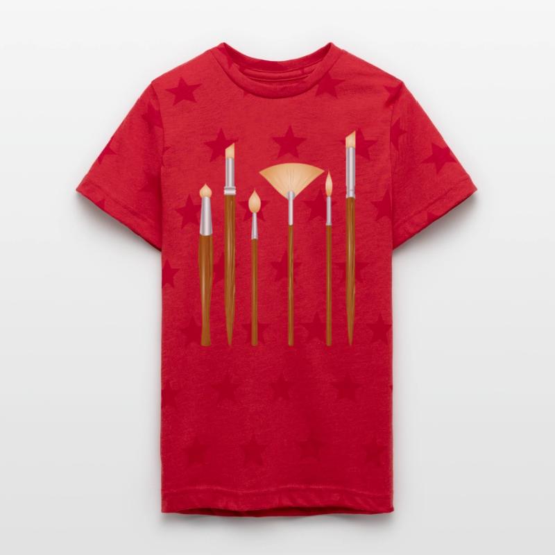 Artist brush set in various shapes