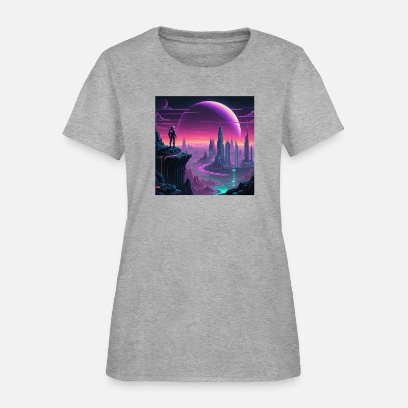 Astronaut overlooking cliff