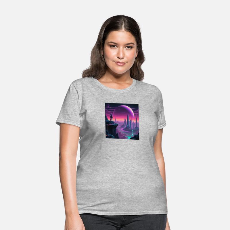 Astronaut overlooking cliff