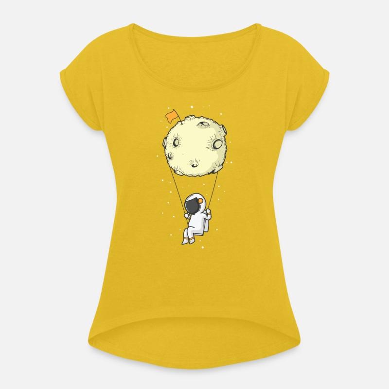 Astronaut with Parachute Moon