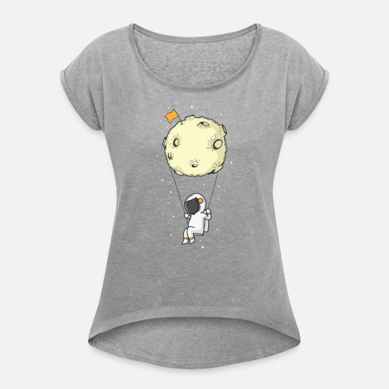 Astronaut with Parachute Moon