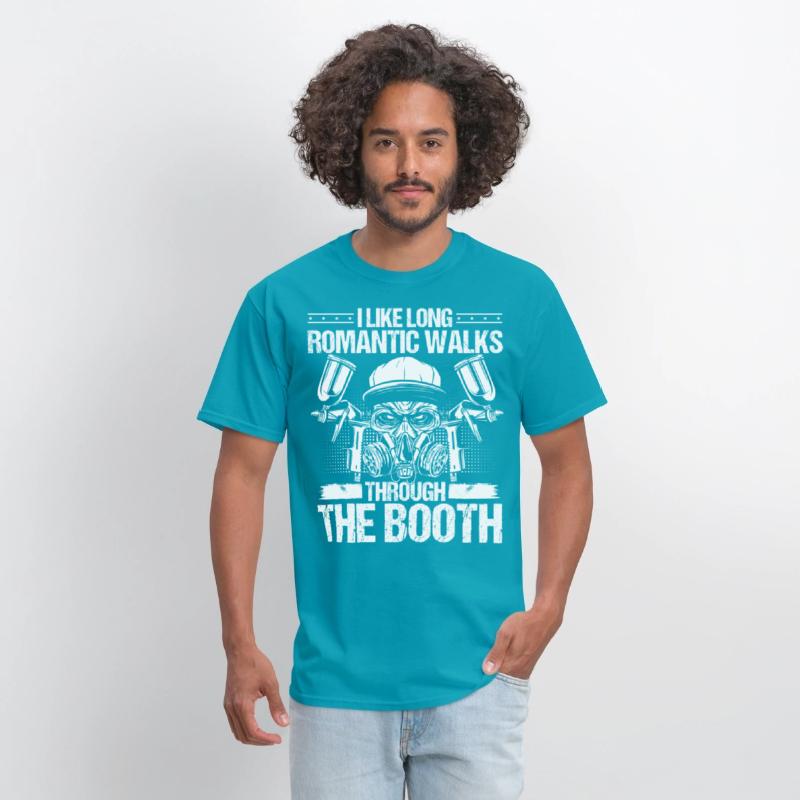 Automotive Car Painter Walks Booth Vehicle Sprayer