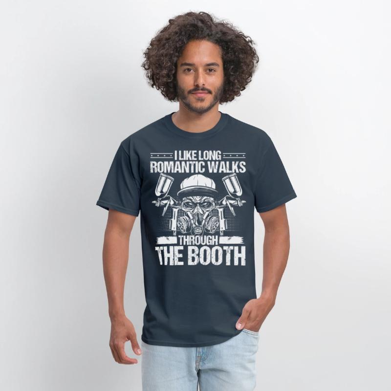 Automotive Car Painter Walks Booth Vehicle Sprayer