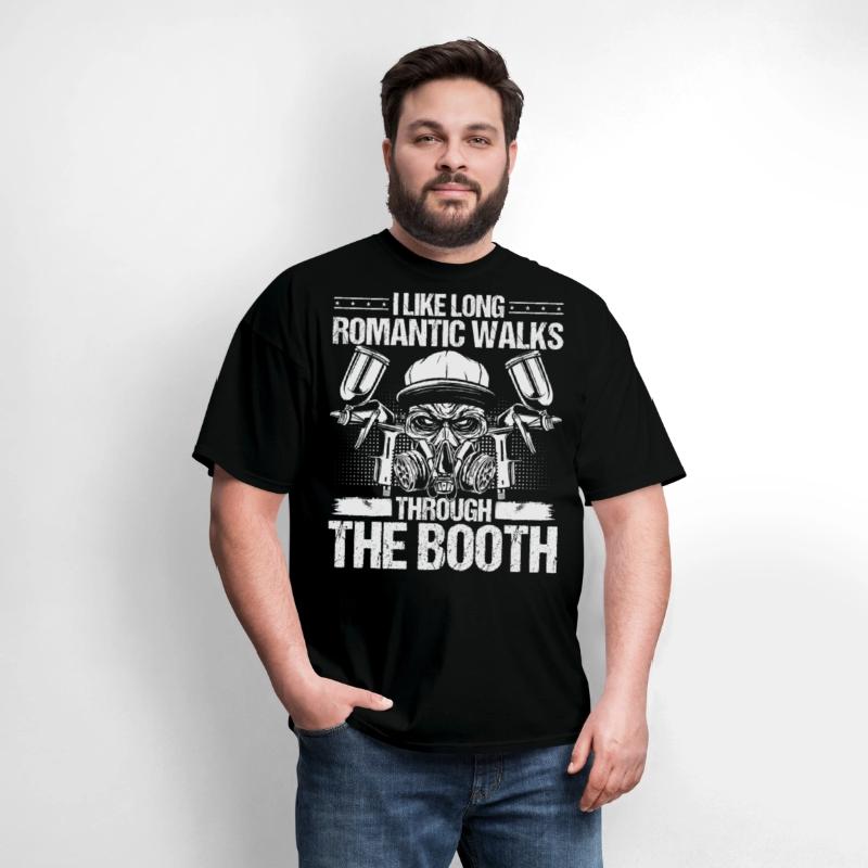 Automotive Car Painter Walks Booth Vehicle Sprayer