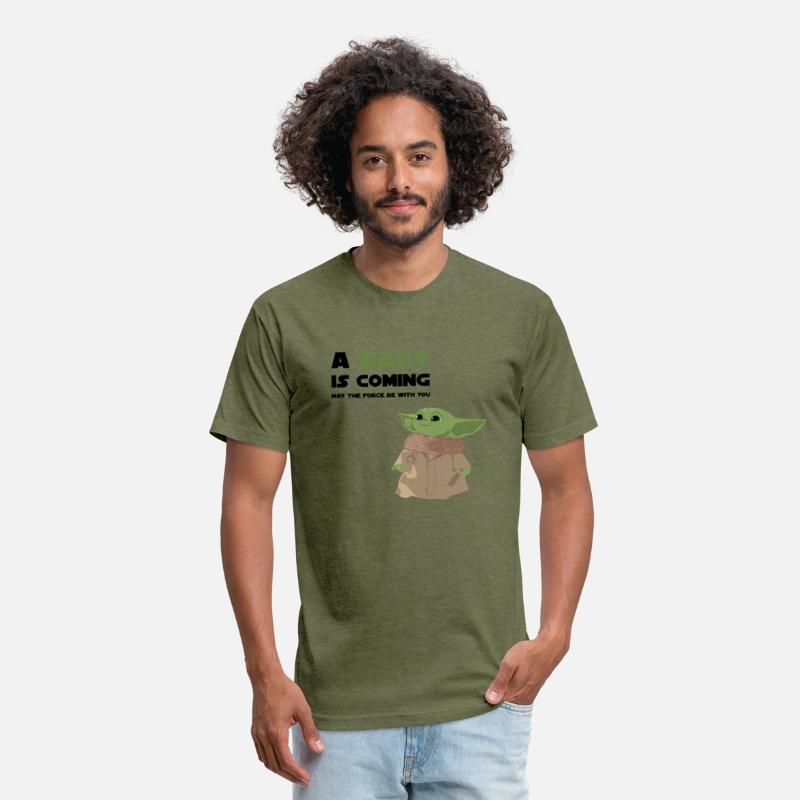 Baby coming t shirt with cute baby yoda