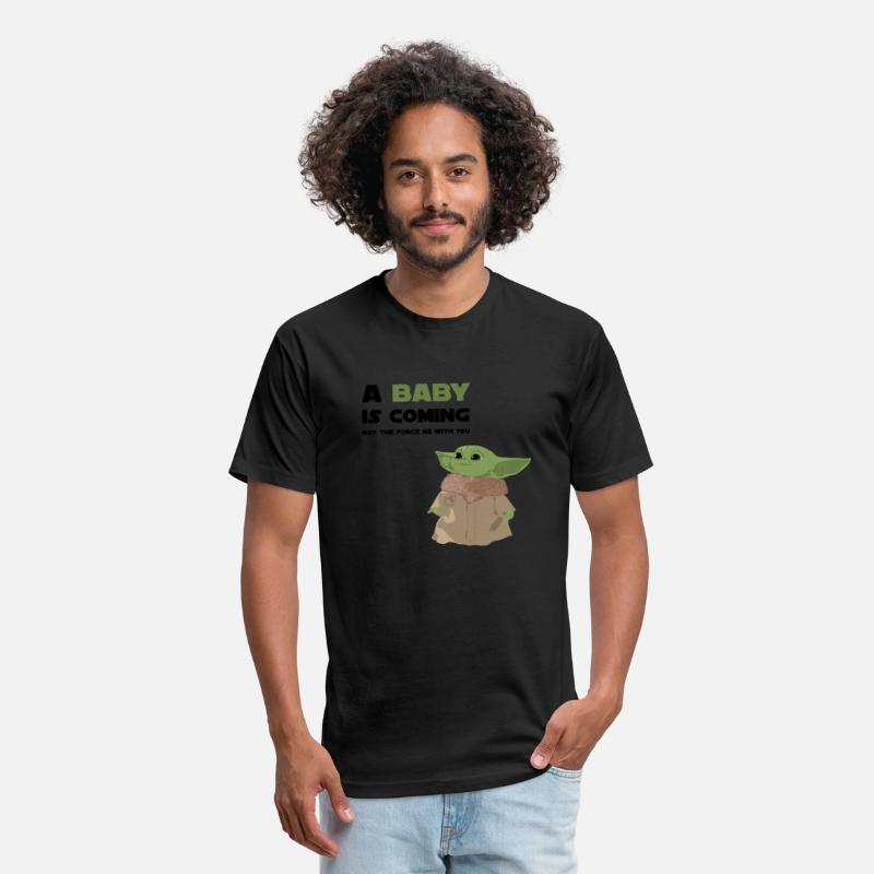 Baby coming t shirt with cute baby yoda