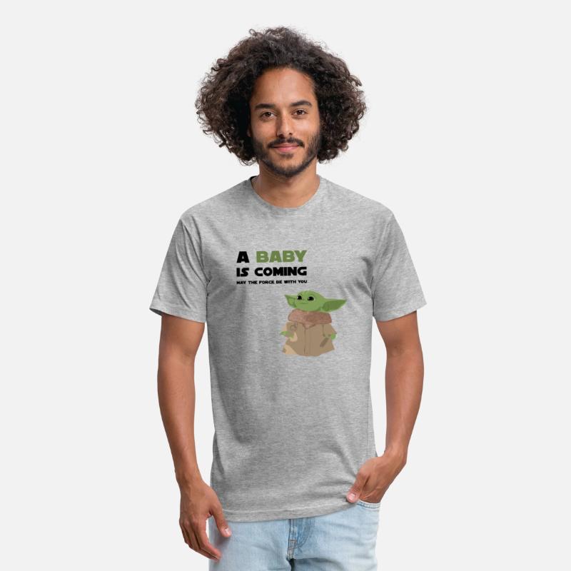 Baby coming t shirt with cute baby yoda