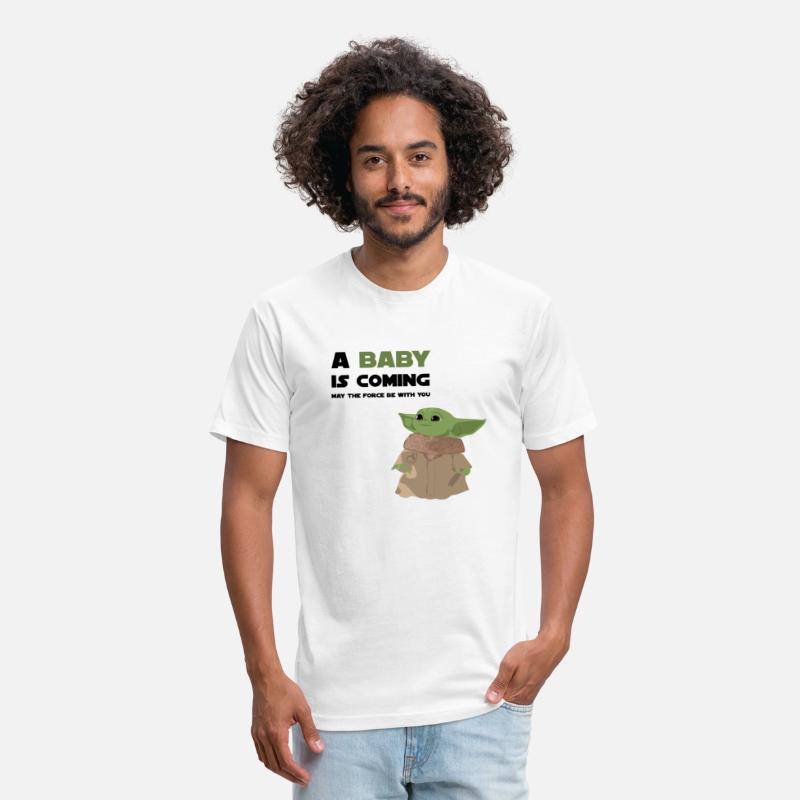 Baby coming t shirt with cute baby yoda