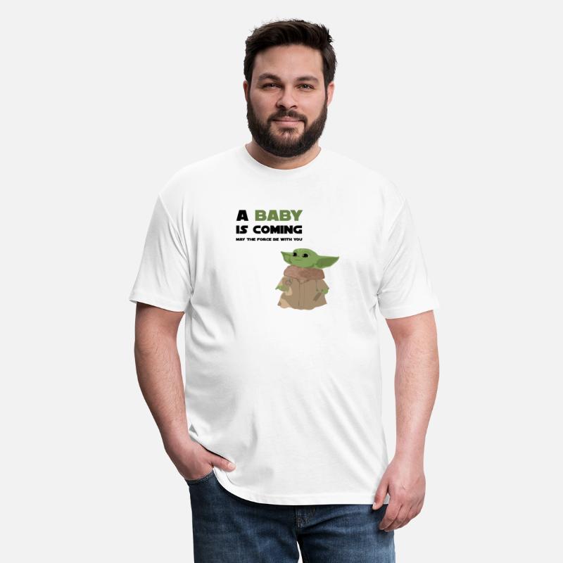 Baby coming t shirt with cute baby yoda